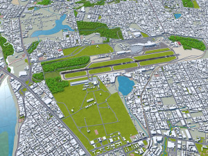 Fortaleza Airport 10km 3D Модель