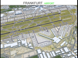 Frankfurt Airport 16km 3D Model