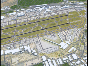 Frankfurt Airport 16km 3D Model