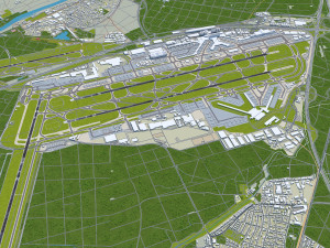 Frankfurt Airport 16km 3D Model