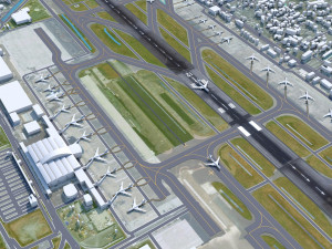 Fukuoka Airport 10km Modelo 3D