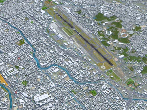Fukuoka Airport 10km 3D Model