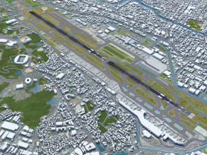 Fukuoka Airport 10km 3D Model