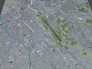 Fukuoka Airport 10km 3D Model