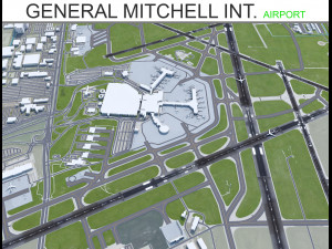 General Mitchell International Airport 10km 3D Model