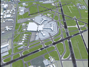 General Mitchell International Airport 10km 3Dモデル