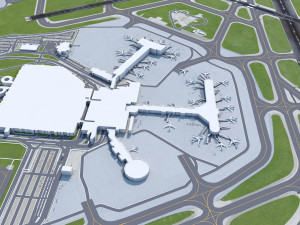 General Mitchell International Airport 10km 3Dモデル