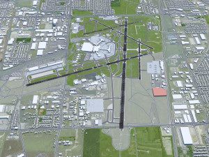 General Mitchell International Airport 10km 3Dモデル