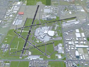 General Mitchell International Airport 10km 3Dモデル