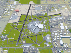 General Mitchell International Airport 10km 3Dモデル