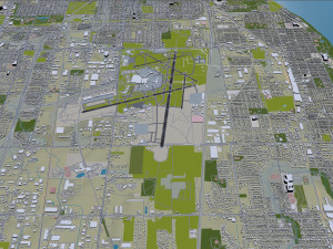 General Mitchell International Airport 10km 3Dモデル