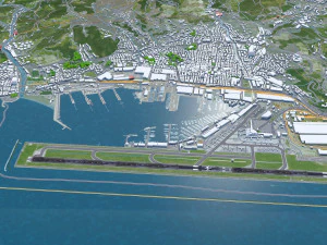 Genoa Cristoforo Colombo Airport 10km 3D Model