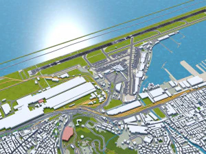 Genoa Cristoforo Colombo Airport 10km 3D Model