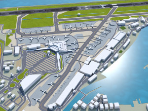 Genoa Cristoforo Colombo Airport 10km Model 3D