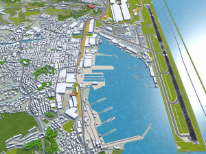 Genoa Cristoforo Colombo Airport 10km Model 3D