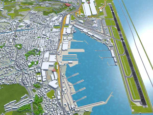 Genoa Cristoforo Colombo Airport 10km 3D Model