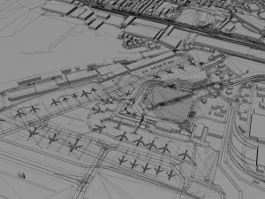 Genoa Cristoforo Colombo Airport 10km 3D Model