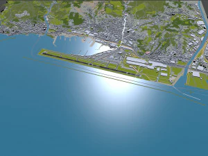 Genoa Cristoforo Colombo Airport 10km 3D Model