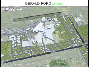 杰拉德机场 10 公里 3D 模型