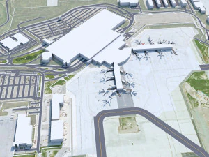 Gerald Airport 10km 3D Model