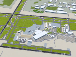 Gerald Airport 10km 3D Model