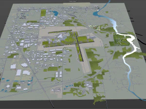 Gerald Airport 10km 3D Model