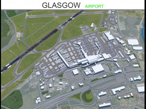 Glasgow Airport 10km Model 3D