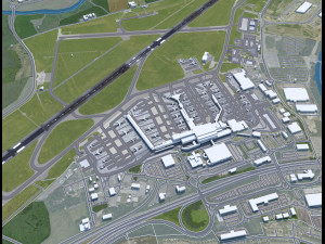 Glasgow Airport 10km 3D 模型
