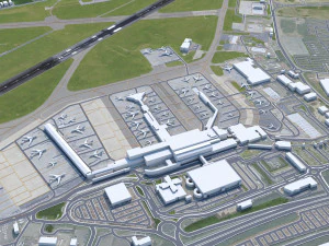 Glasgow Airport 10km 3D Model