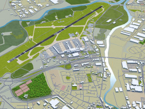 Glasgow Airport 10km 3D 模型