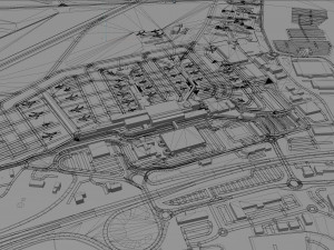 Glasgow Airport 10km 3D 模型