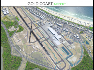 Gold Coast Airport 8km 3D Model