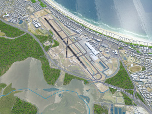 Gold Coast Airport 8km Model 3D