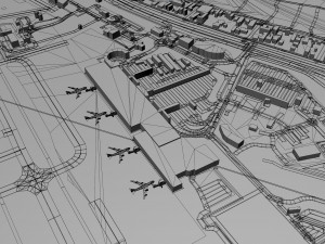 Gold Coast Airport 8km Model 3D
