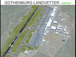 Gothenburg Landvetter Airport 12km 3D Model