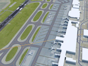 Gothenburg Landvetter Airport 12km 3D Model