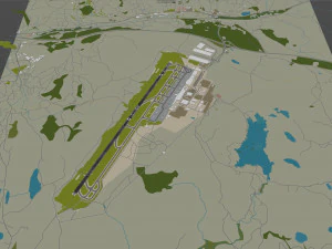 Gothenburg Landvetter Airport 12km 3D Model