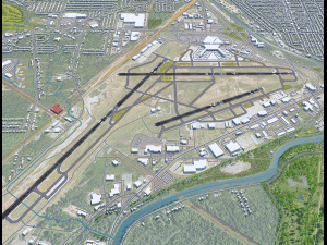 Greater Rochester International Airport 10km Modèle 3D