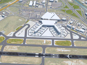 グレーター ロチェスター国際空港 10km 3Dモデル
