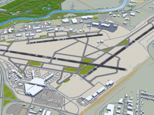 グレーター ロチェスター国際空港 10km 3Dモデル