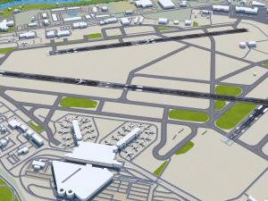 グレーター ロチェスター国際空港 10km 3Dモデル