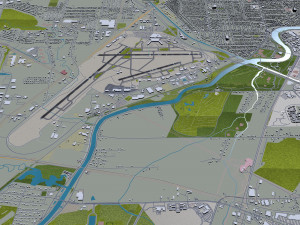 Greater Rochester International Airport 10km Modèle 3D