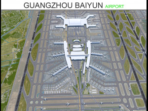 Guangzhou Baiyun International Airport 12km Modelo 3D