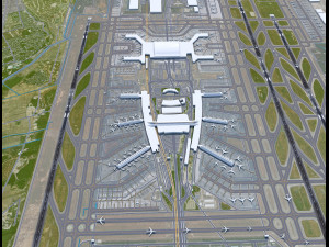 Guangzhou Baiyun International Airport 12km 3D Model