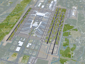 Guangzhou Baiyun International Airport 12km 3D Model