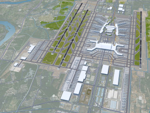 Guangzhou Baiyun International Airport 12km 3D Model