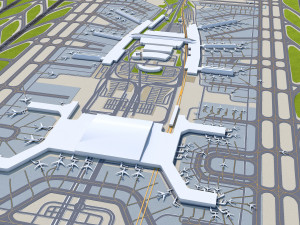 Guangzhou Baiyun International Airport 12km 3D Model