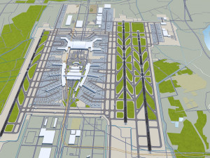 Guangzhou Baiyun International Airport 12km 3D Model
