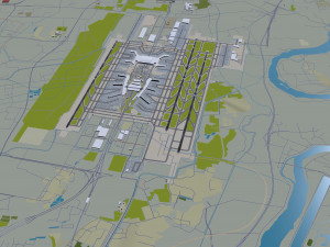 Guangzhou Baiyun International Airport 12km 3D Model