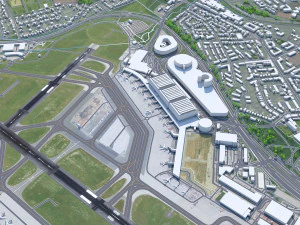 Hamburg Airport 10km 3D Model